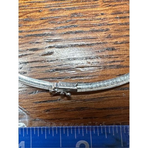 14k white gold omega choker - Picture 4 of 6